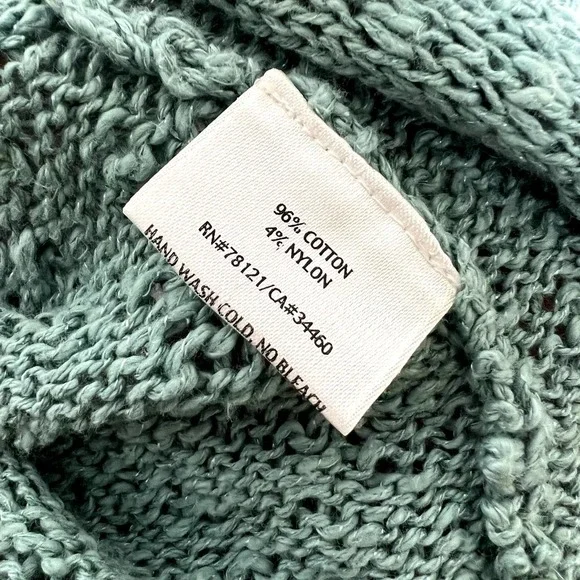 EILEEN FISHER Vintage Women's Knit Cardigan Sweater Button Front Sage Green L - Picture 7 of 11